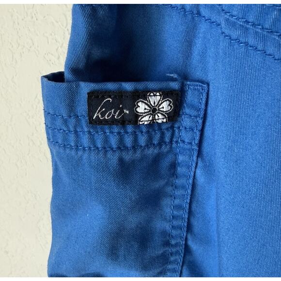 Koi By Kathy Peterson Cargo Pants S-M Tall Blue Minimalist Gorpcore Utility - Picture 2 of 7